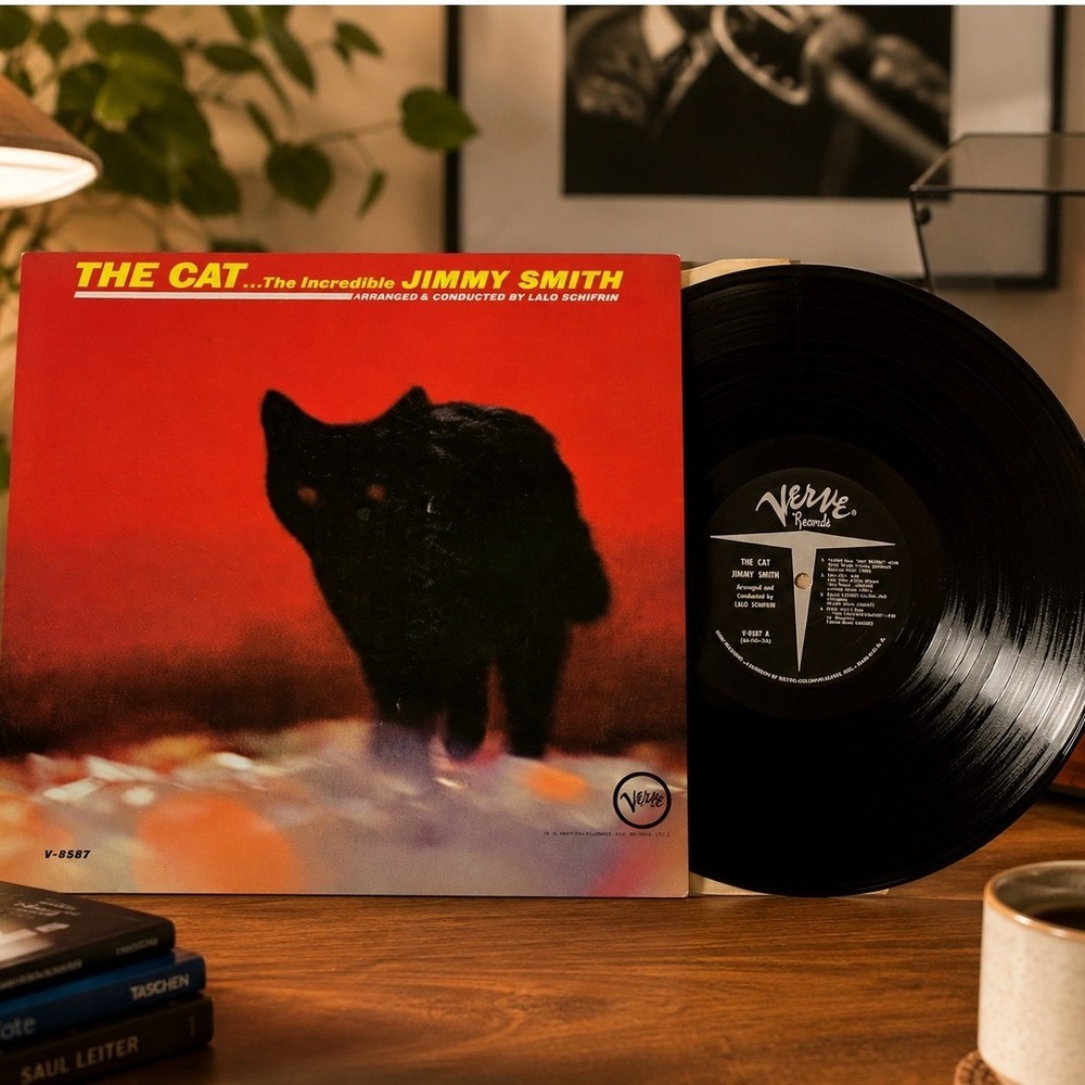 Jimmy Smith‎ The Cat LP Verve V-8587 Stereo 1964 Jazz Organ Lalo Schifrin VG
